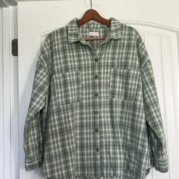 Pink Lily flannel  Shaket Size 2XL - Picture 1 of 4